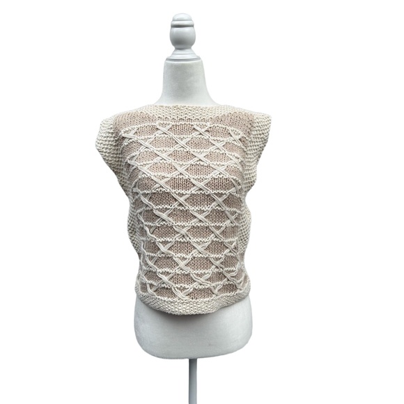 Jennifer Reed Sweaters - Hand-Knit Linen Cotton Sweater Large Jennifer Reed  Coastal Vintage Style